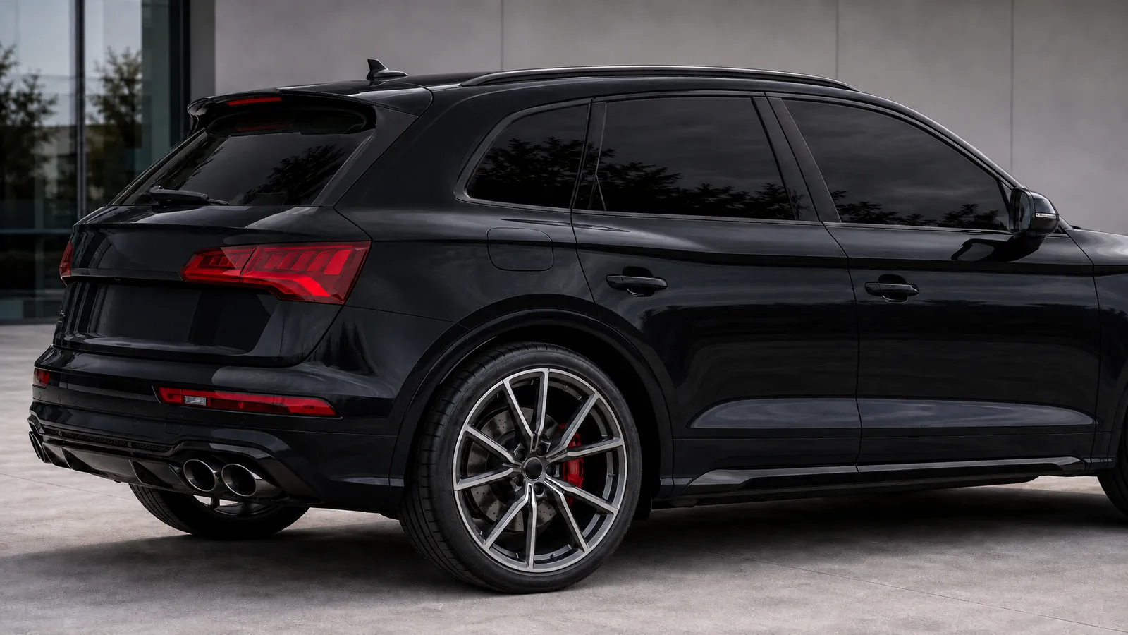 The same Audi SQ5 with every window tinted